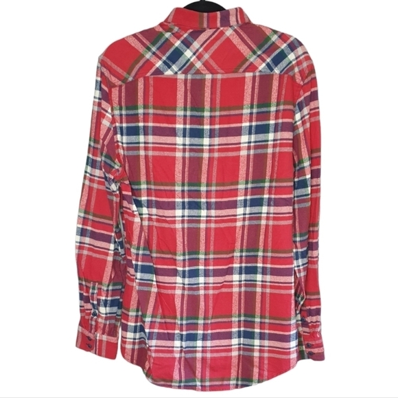 MG BLACK LABEL Plaid Button down Shirt Red Men's Size L - Picture 5 of 8